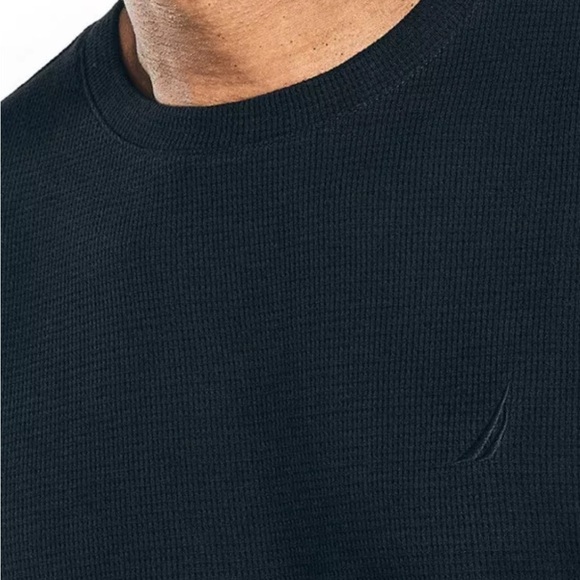 Nautica Mens Waffle Knit Thermal Pajama Set Navy Blue M pajamas set - Picture 12 of 12